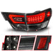 Anzo USA 311439 Tail Light Assembly; LED; Clear Lens; Black Housing; w/Light Bar; 4 Pcs.; - Truck Part Superstore