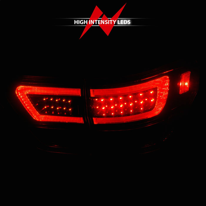 Anzo USA 311439 Tail Light Assembly; LED; Clear Lens; Black Housing; w/Light Bar; 4 Pcs.; - Truck Part Superstore