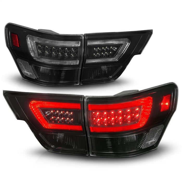 Anzo USA 311440 Tail Light Assembly; LED; Smoke Lens; Black Housing; w/Light Bar; 4 Pcs.; - Truck Part Superstore