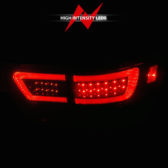 Anzo USA 311440 Tail Light Assembly; LED; Smoke Lens; Black Housing; w/Light Bar; 4 Pcs.; - Truck Part Superstore