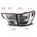 Anzo USA 311441 Tail Light Assembly; LED; Clear Lens; Chrome Housing; w/Light Bar; 4 Pcs.; - Truck Part Superstore