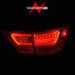 Anzo USA 311441 Tail Light Assembly; LED; Clear Lens; Chrome Housing; w/Light Bar; 4 Pcs.; - Truck Part Superstore
