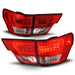 Anzo USA 311442 Tail Light Assembly; LED; Red/Clear Lens; Chrome Housing; w/Light Bar; 4 Pcs.; - Truck Part Superstore