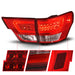 Anzo USA 311442 Tail Light Assembly; LED; Red/Clear Lens; Chrome Housing; w/Light Bar; 4 Pcs.; - Truck Part Superstore