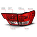 Anzo USA 311442 Tail Light Assembly; LED; Red/Clear Lens; Chrome Housing; w/Light Bar; 4 Pcs.; - Truck Part Superstore