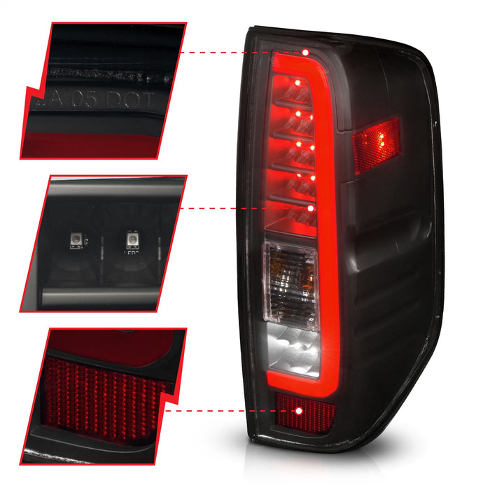 Anzo USA 311444 Tail Light Assembly; LED; Smoke Lens; Black Housing; Pair; - Truck Part Superstore