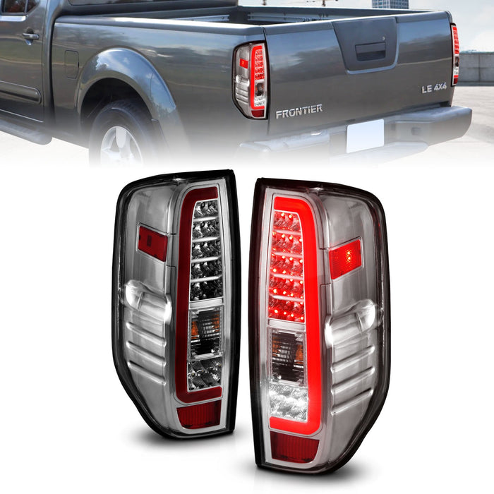 Anzo USA 311445 Tail Light Assembly; LED; Clear Lens; Chrome Housing; Pair; - Truck Part Superstore