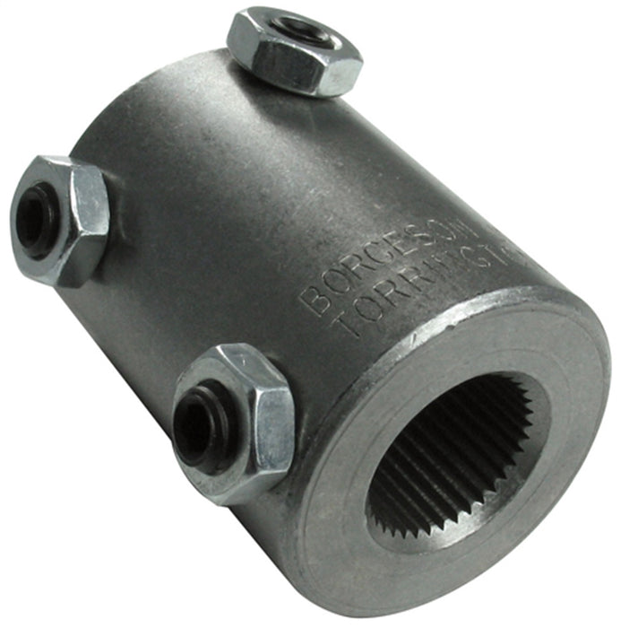 Borgeson 313449 Welded steel steering coupler. Fits 3/4in.-36 Spline X 3/4in. Double-D. - Truck Part Superstore