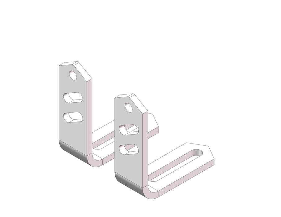 Husky Towing 31385 31563 and 31622 Replacement Straight L Brackets Set of 2 - Truck Part Superstore