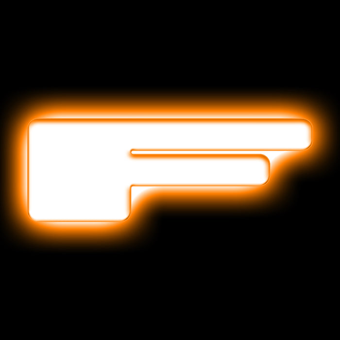 Oracle Lighting 3140-F-005 Universal Illuminated LED Letter Badges - Matte White Surface Finish - F - Truck Part Superstore