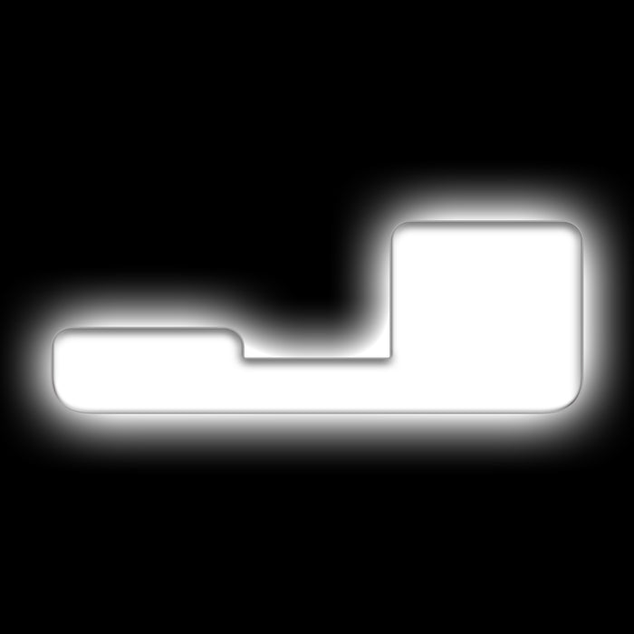 Oracle Lighting 3140-J-001 Universal Illuminated LED Letter Badges - Matte White Surface Finish - J - Truck Part Superstore