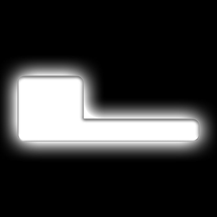 Oracle Lighting 3140-L-001 Universal Illuminated LED Letter Badges - Matte White Surface Finish - L - Truck Part Superstore