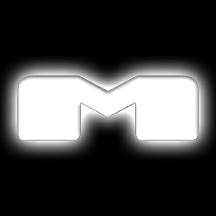 Oracle Lighting 3140-M-001 Universal Illuminated LED Letter Badges - Matte White Surface Finish - M - Truck Part Superstore
