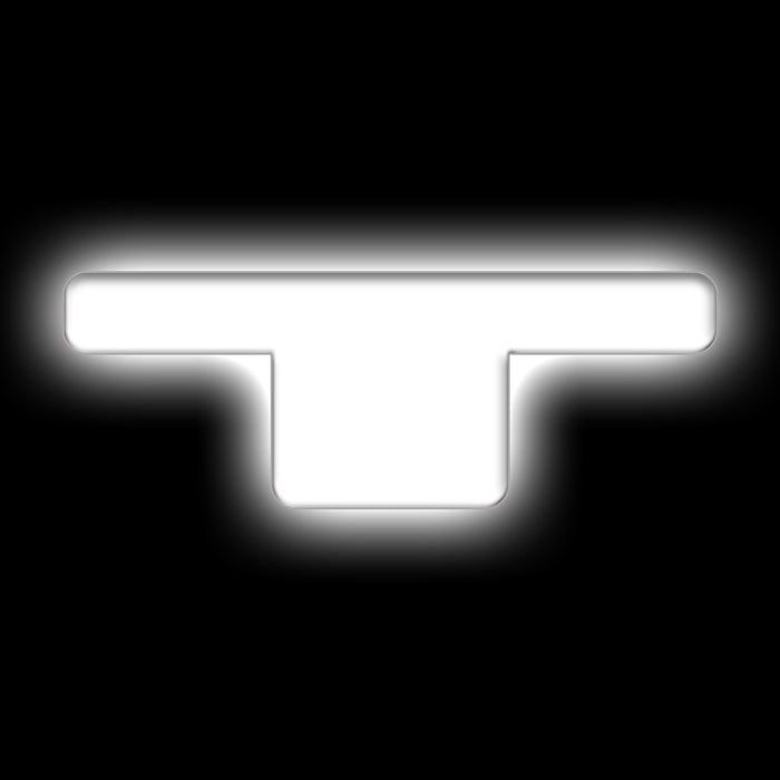 Oracle Lighting 3140-T-001 Universal Illuminated LED Letter Badges - Matte White Surface Finish - T - Truck Part Superstore