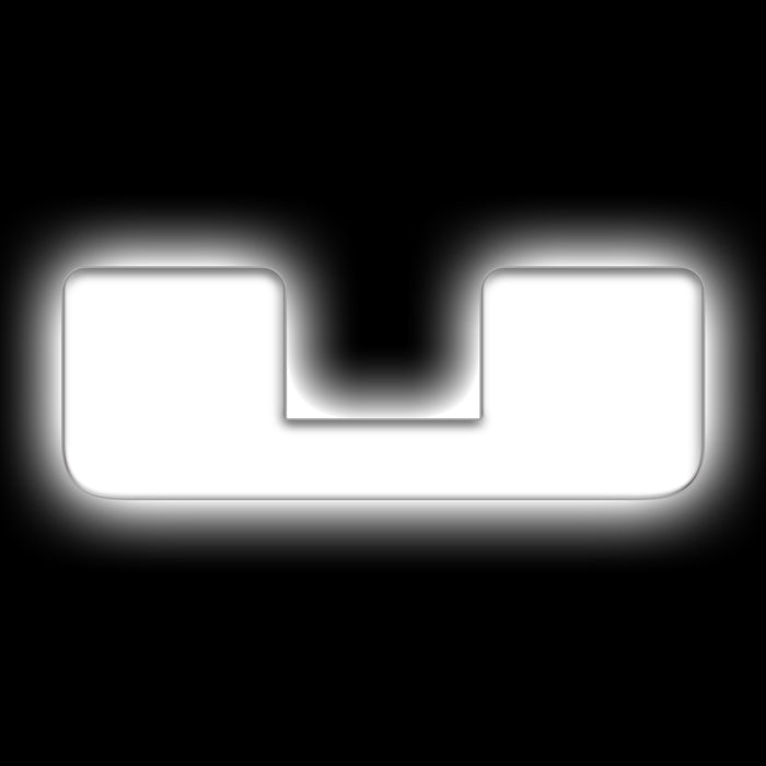 Oracle Lighting 3140-U-001 Universal Illuminated LED Letter Badges - Matte White Surface Finish - U - Truck Part Superstore