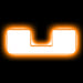 Oracle Lighting 3140-U-005 Universal Illuminated LED Letter Badges - Matte White Surface Finish - U - Truck Part Superstore