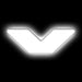 Oracle Lighting 3140-V-001 Universal Illuminated LED Letter Badges - Matte White Surface Finish - V - Truck Part Superstore