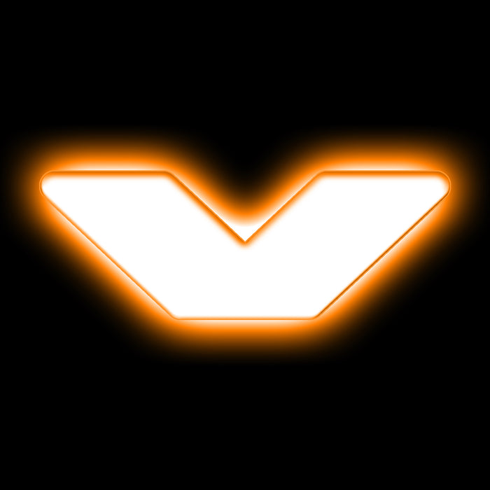 Oracle Lighting 3140-V-005 Universal Illuminated LED Letter Badges - Matte White Surface Finish - V - Truck Part Superstore