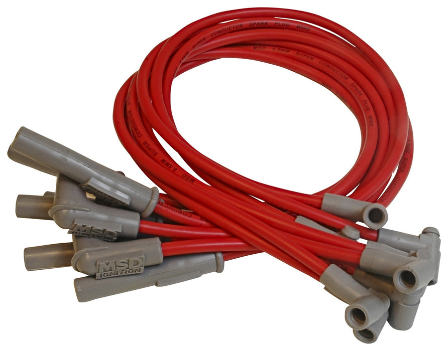 MSD 31409 Custom Spark Plug Wire Set; 8.5mm; Custom Fit To OEM Specifications; 8.5mm; Red; - Truck Part Superstore