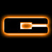 Oracle Lighting 3141-C-005 Universal Illuminated LED Letter Badges - Matte Black Surface Finish - C - Truck Part Superstore