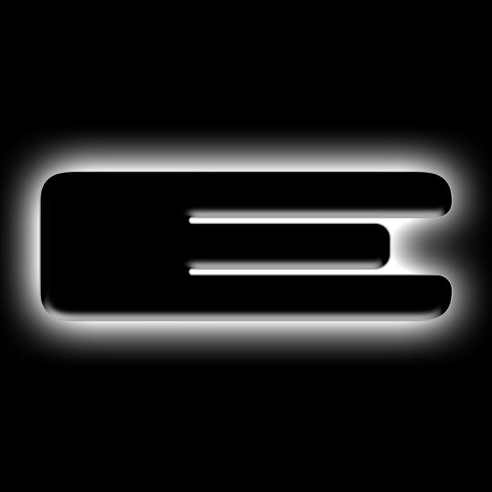Oracle Lighting 3141-E-001 Universal Illuminated LED Letter Badges - Matte Black Surface Finish - E - Truck Part Superstore