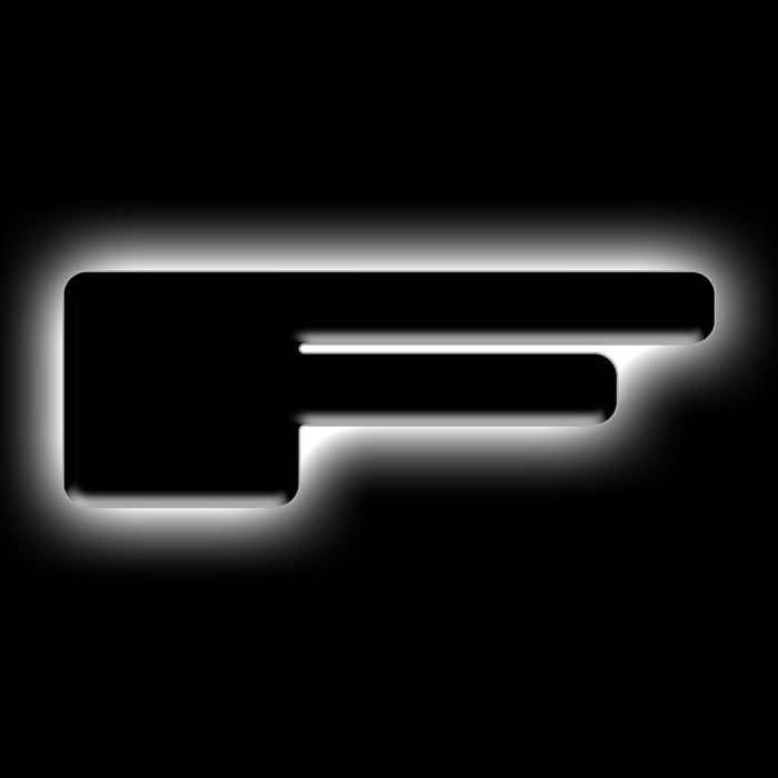 Oracle Lighting 3141-F-001 Universal Illuminated LED Letter Badges - Matte Black Surface Finish - F - Truck Part Superstore