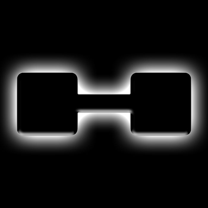 Oracle Lighting 3141-H-001 Universal Illuminated LED Letter Badges - Matte Black Surface Finish - H - Truck Part Superstore