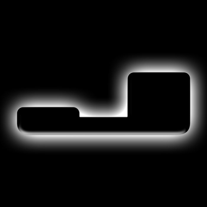 Oracle Lighting 3141-J-001 Universal Illuminated LED Letter Badges - Matte Black Surface Finish - J - Truck Part Superstore