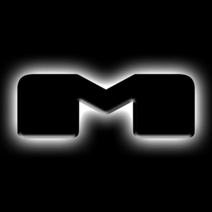 Oracle Lighting 3141-M-001 Universal Illuminated LED Letter Badges - Matte Black Surface Finish - M - Truck Part Superstore