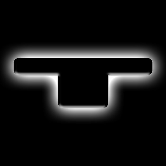 Oracle Lighting 3141-T-001 Universal Illuminated LED Letter Badges - Matte Black Surface Finish - T - Truck Part Superstore