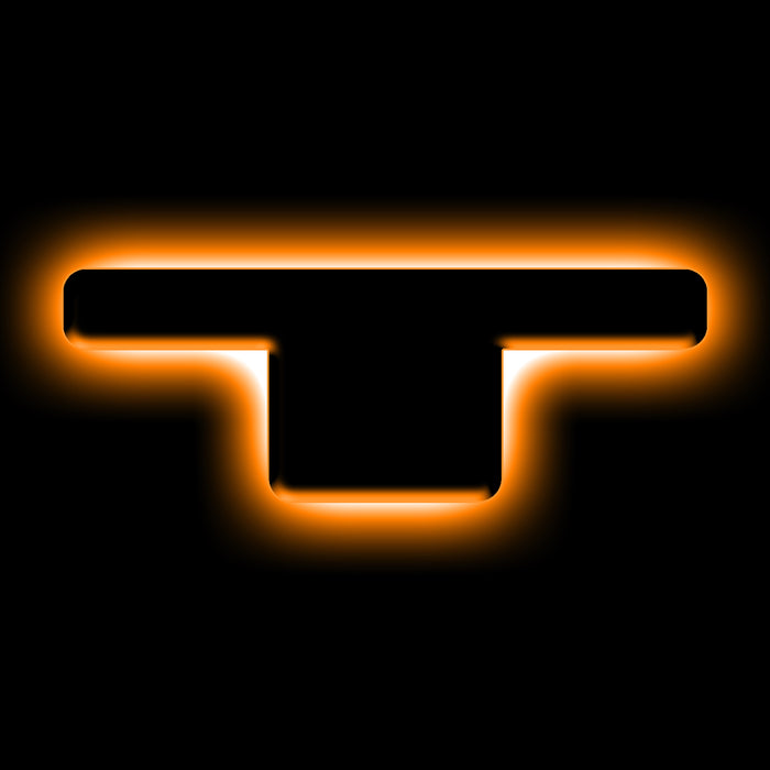 Oracle Lighting 3141-T-005 Universal Illuminated LED Letter Badges - Matte Black Surface Finish - T - Truck Part Superstore