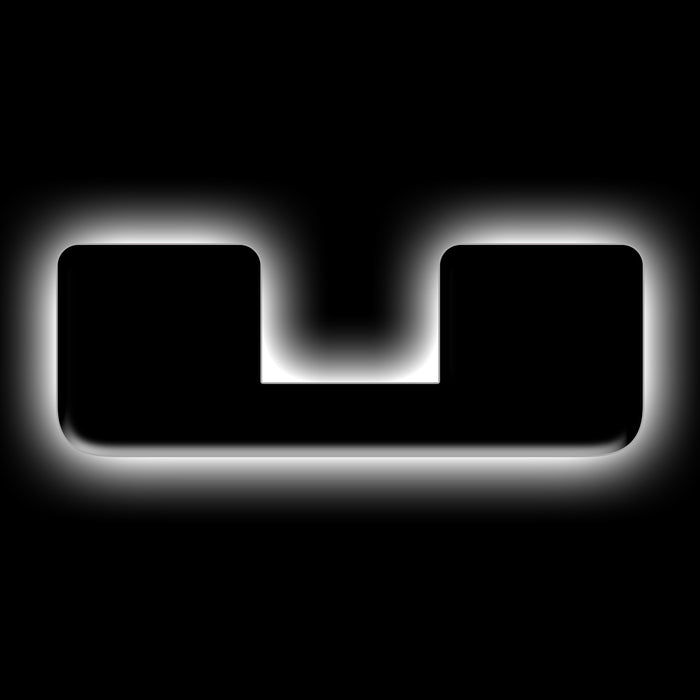Oracle Lighting 3141-U-001 Universal Illuminated LED Letter Badges - Matte Black Surface Finish - U - Truck Part Superstore