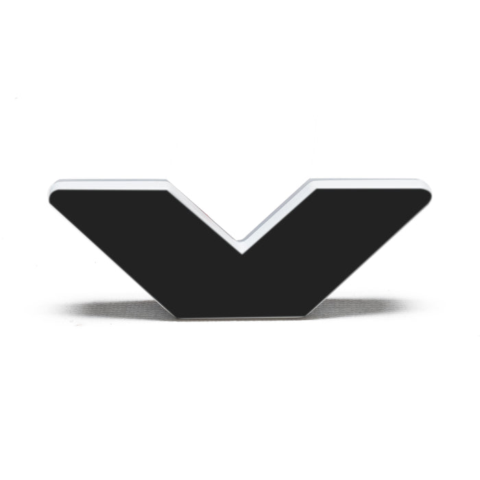 Oracle Lighting 3141-V-001 Universal Illuminated LED Letter Badges - Matte Black Surface Finish - V - Truck Part Superstore