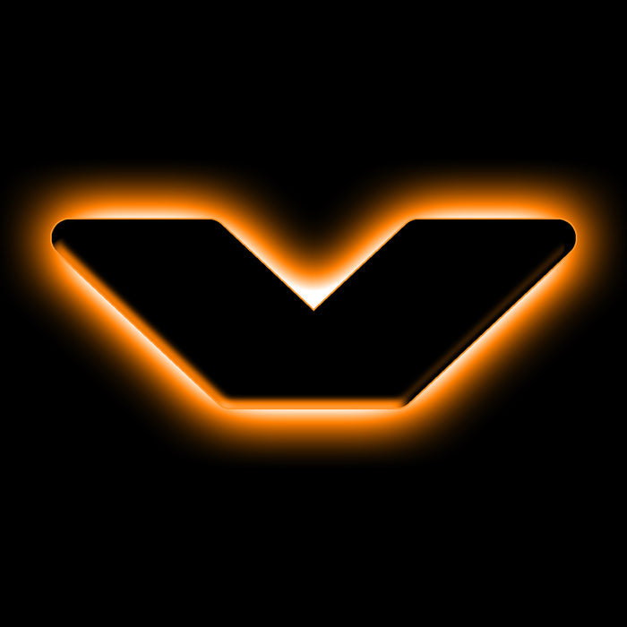 Oracle Lighting 3141-V-005 Universal Illuminated LED Letter Badges - Matte Black Surface Finish - V - Truck Part Superstore