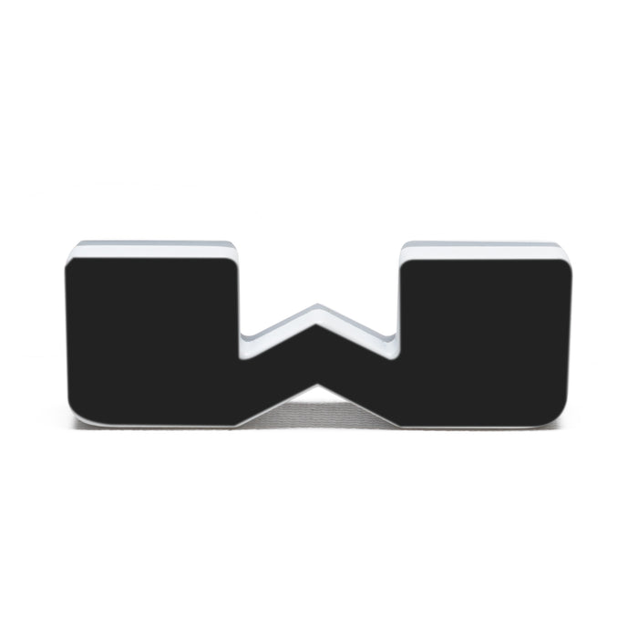 Oracle Lighting 3141-W-005 Universal Illuminated LED Letter Badges - Matte Black Surface Finish - W - Truck Part Superstore