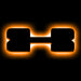 Oracle Lighting 3141-X-005 Universal Illuminated LED Letter Badges - Matte Black Surface Finish - X - Truck Part Superstore