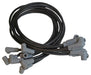MSD 31413 Custom Spark Plug Wire Set; 8.5mm; Black; Custom Fit OEM Wires; 90 Degree Boots; - Truck Part Superstore