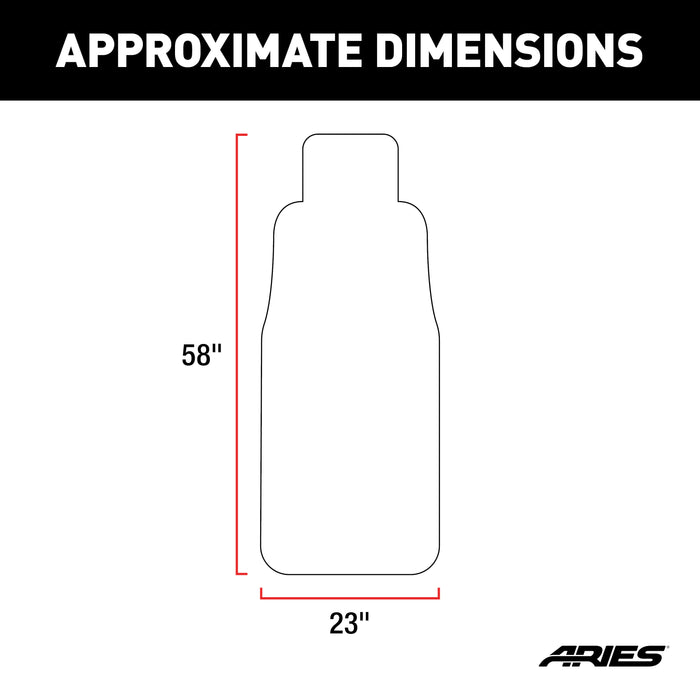 ARIES 3142-09 Seat Defender 58in. x 23in. Removable Waterproof Black Bucket Seat Cover - Truck Part Superstore