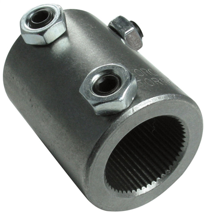 Borgeson 314349 Welded steel steering coupler. Fits 1in.-48 Spline X 3/4in. Double-D. - Truck Part Superstore