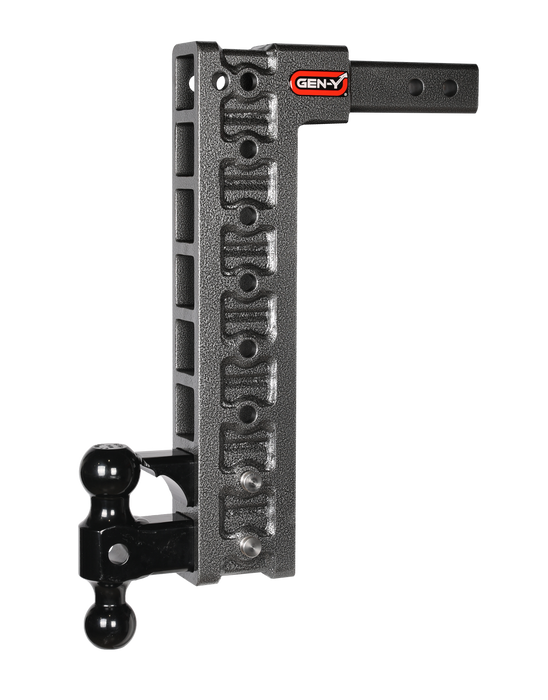 GEN-Y Hitch GH-328 MEGA-DUTY 2" Shank 17.5" Drop 1.5K TW 10K Hitch Dual-Ball Pintle Lock Stabilizer - Truck Part Superstore