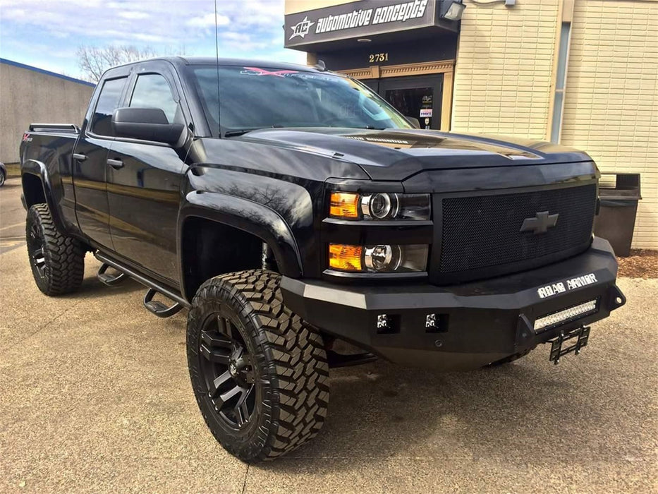 Road Armor 314R0B-NW Stealth Non-Winch Front Bumper; Steel; Satin Black; Square Fog Light Holes; - Truck Part Superstore
