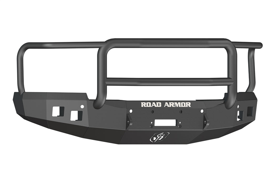 Road Armor 314R5B Stealth Winch Front Bumper; Lonestar Guard; Satin Black; Square Fog Light Holes; - Truck Part Superstore