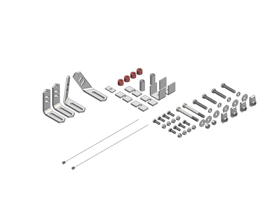 Husky Towing 31563 Bracket 4 & 10 Bolt Rail Install Univ Bolt-On Drilling Required - Truck Part Superstore