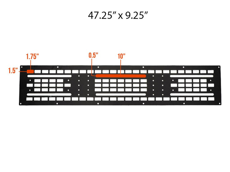 Cali Raised LED 31597342883882 Cali Raised LED Roof Rack Mounted MOLLE Gear Panel Cali Raised LED - Truck Part Superstore