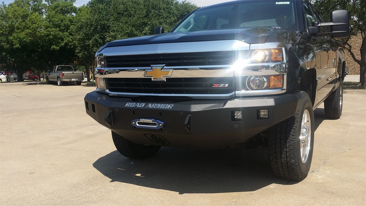 Road Armor 315R0B Stealth Winch Front Bumper; Steel; Satin Black; Square Fog Light Holes; - Truck Part Superstore