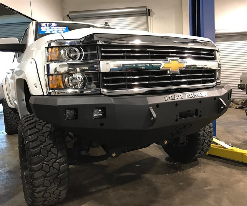 Road Armor 315R0B Stealth Winch Front Bumper; Steel; Satin Black; Square Fog Light Holes; - Truck Part Superstore