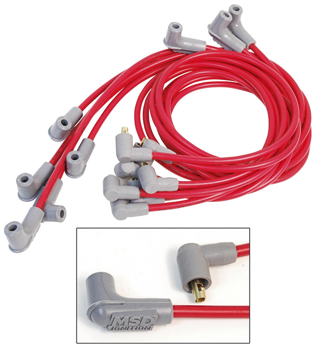 MSD 31609 8.5mm Super Conductor Wire Set; Fits Big Block Chevy Socket Style; Red; - Truck Part Superstore