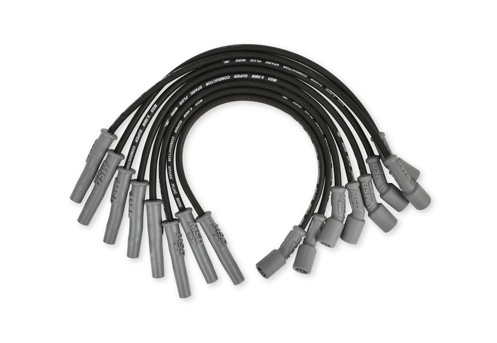 MSD 31633 8.5mm Super Conductor Wire Set; 8.5 mm; Low Resistance; Black; - Truck Part Superstore