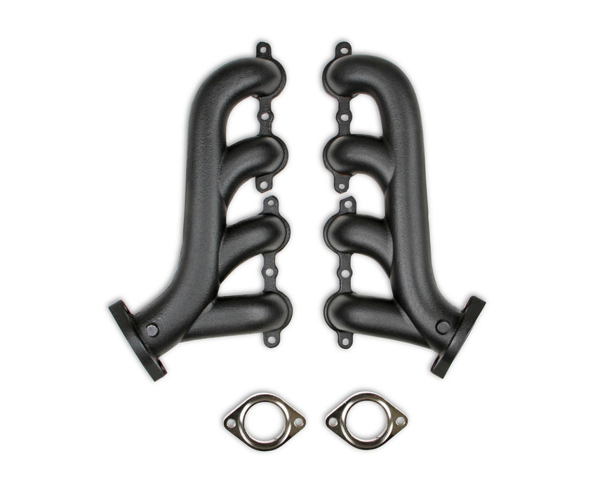 Flowtech 31730-3FLT Exhaust Manifold; For Use w/LS Engine Swap; 2.25 in. O.D.; Black Ceramic; - Truck Part Superstore