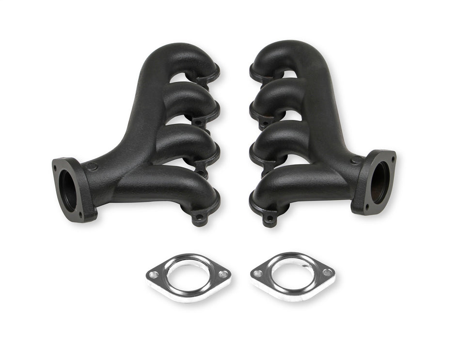 Flowtech 31730-3FLT Exhaust Manifold; For Use w/LS Engine Swap; 2.25 in. O.D.; Black Ceramic; - Truck Part Superstore